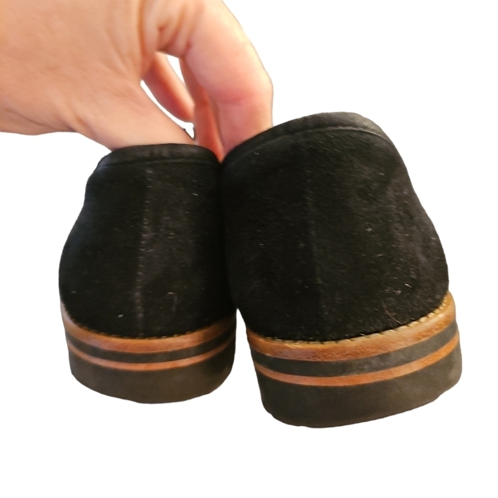 Bernardo Womens Ora Black Suede satin  Loafers Size 9 in box - Picture 4 of 7